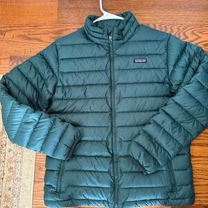 Patagonia Puffer Youth Jacket XXL 16-18 Kids Hunter Green Down Coat